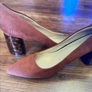Elegant Brown Suede Women's Heels